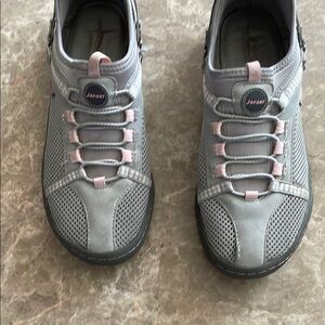 Women's Gray and Pink Sneakers